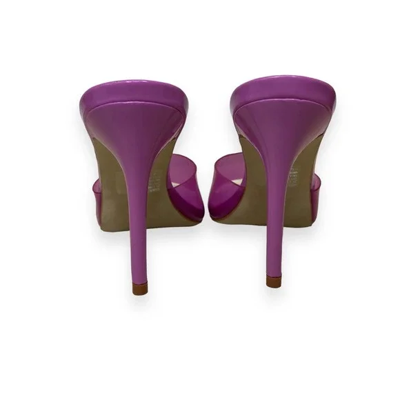 Steve Madden Signal Open Toe Heeled Sandal Clear Lilac - Picture 7 of 8